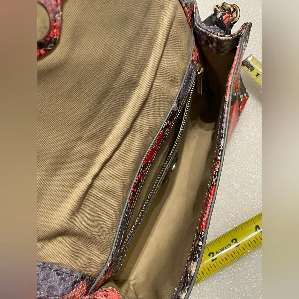 Tory Burch Multicolor Python Embossed Leather Crossbody Bag MSRP $600 - Picture 8 of 9